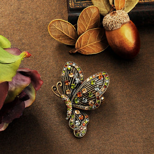 Delicate and Elegant Butterfly Brooch and Sweater Necklace
