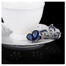 Starry Blue Butterfly Hair Clip